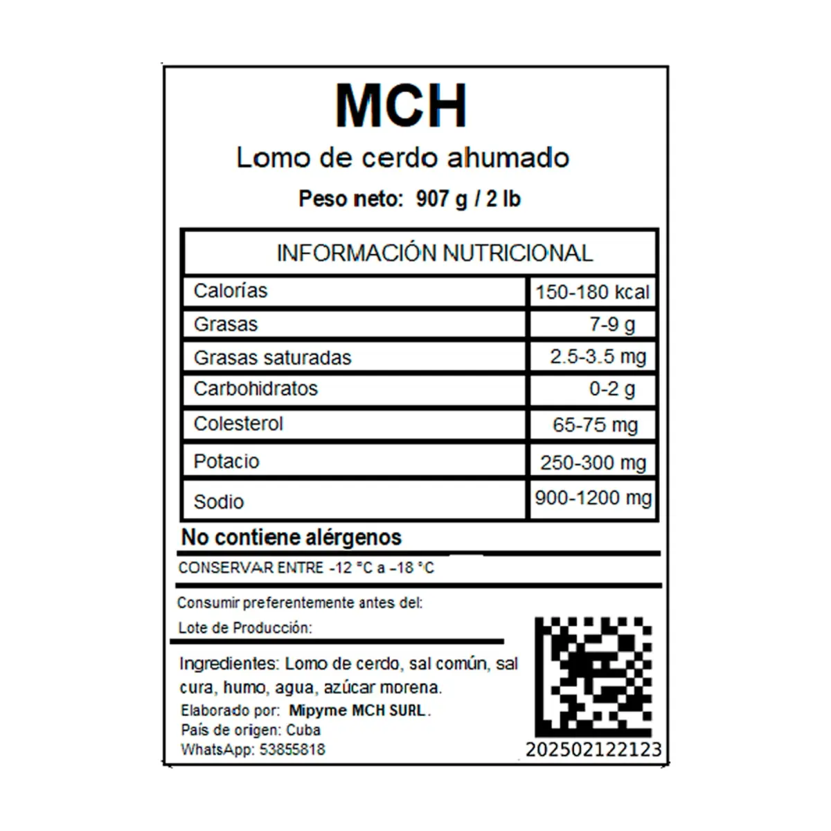 Lomo de cerdo ahumado MCH (907 g / 2 lb) - Thumbnail 3