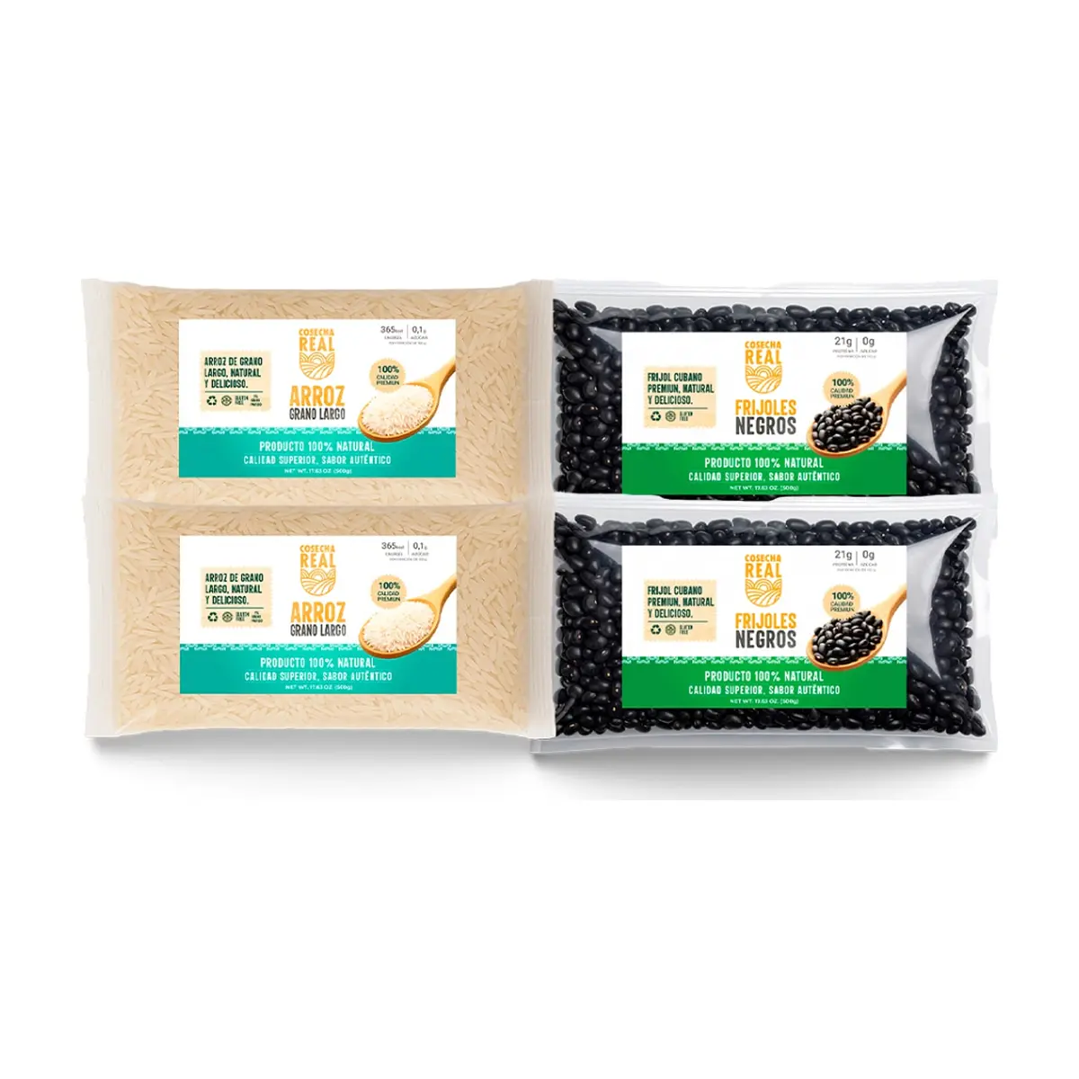 Combo de granos y legumbres Cosecha Real #5: Arroz de grano largo + Frijoles negros