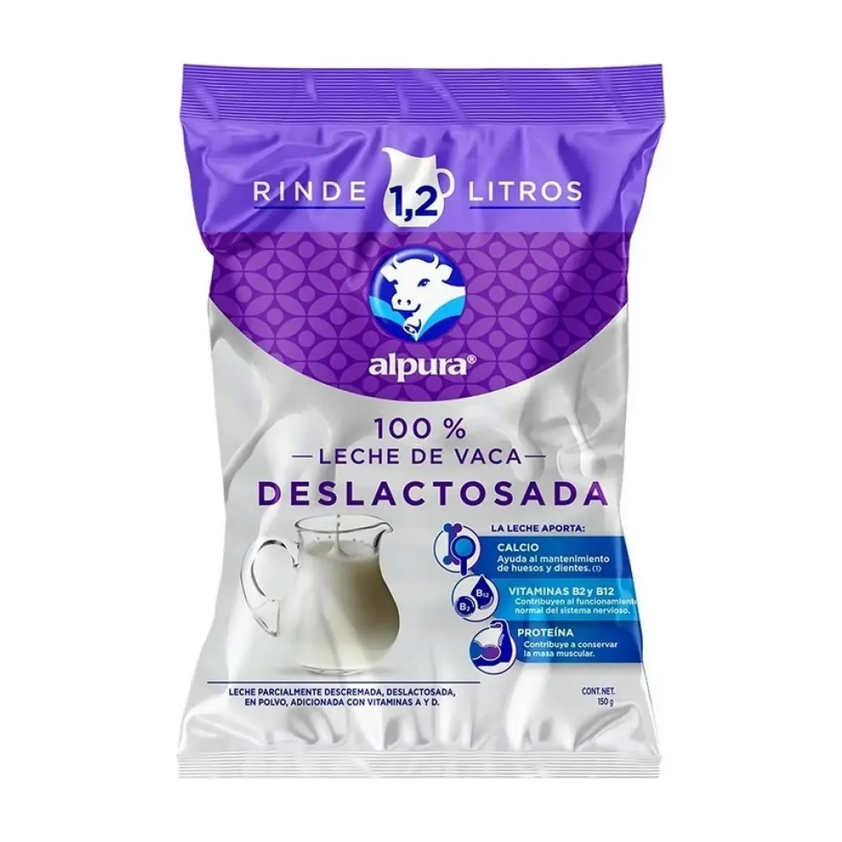 Leche en polvo deslactosada Alpura (150 g / 5.29 oz) - Miniatura 1