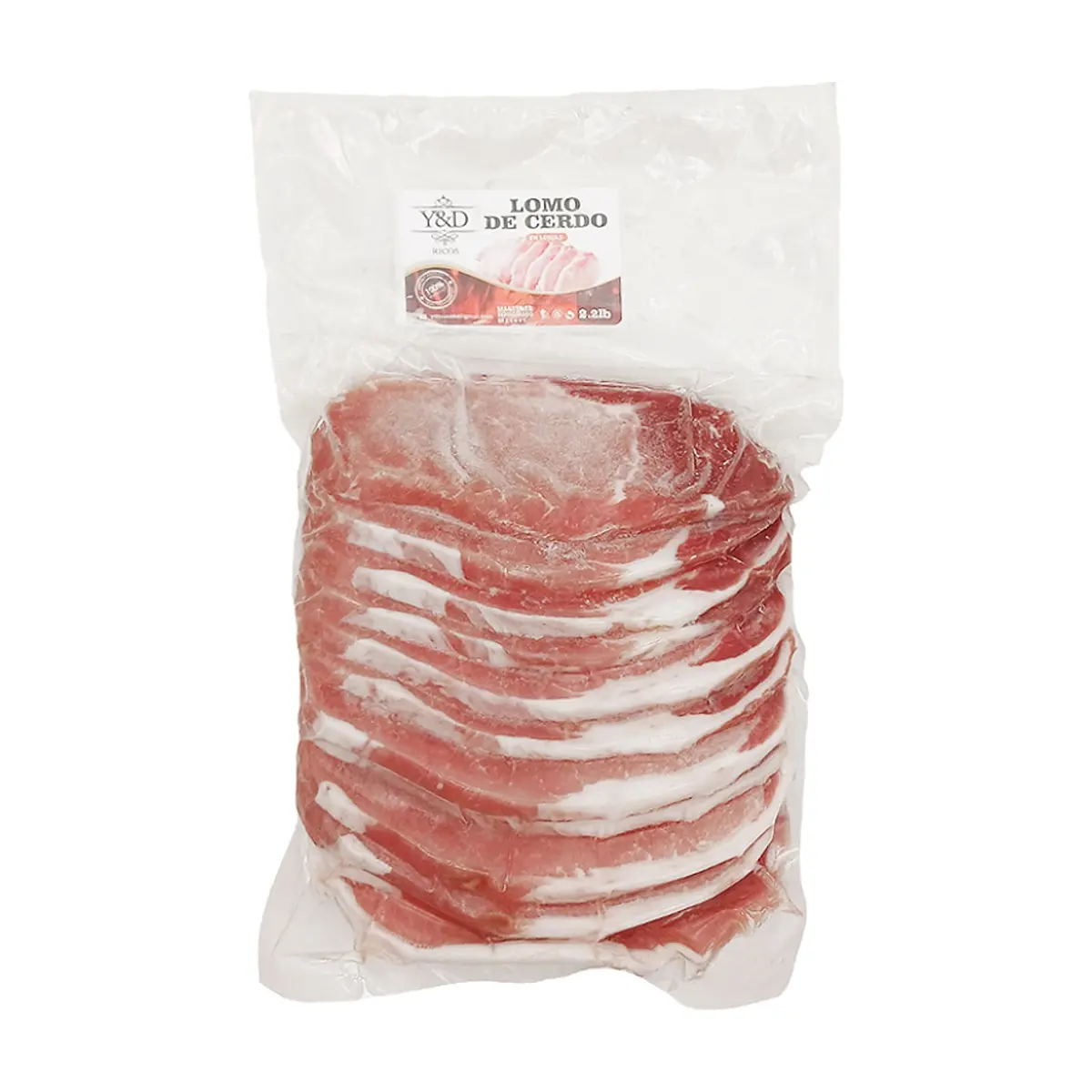 Lomo de cerdo en lonjas Y&D Ricos (1 kg / 2.2 lb)
