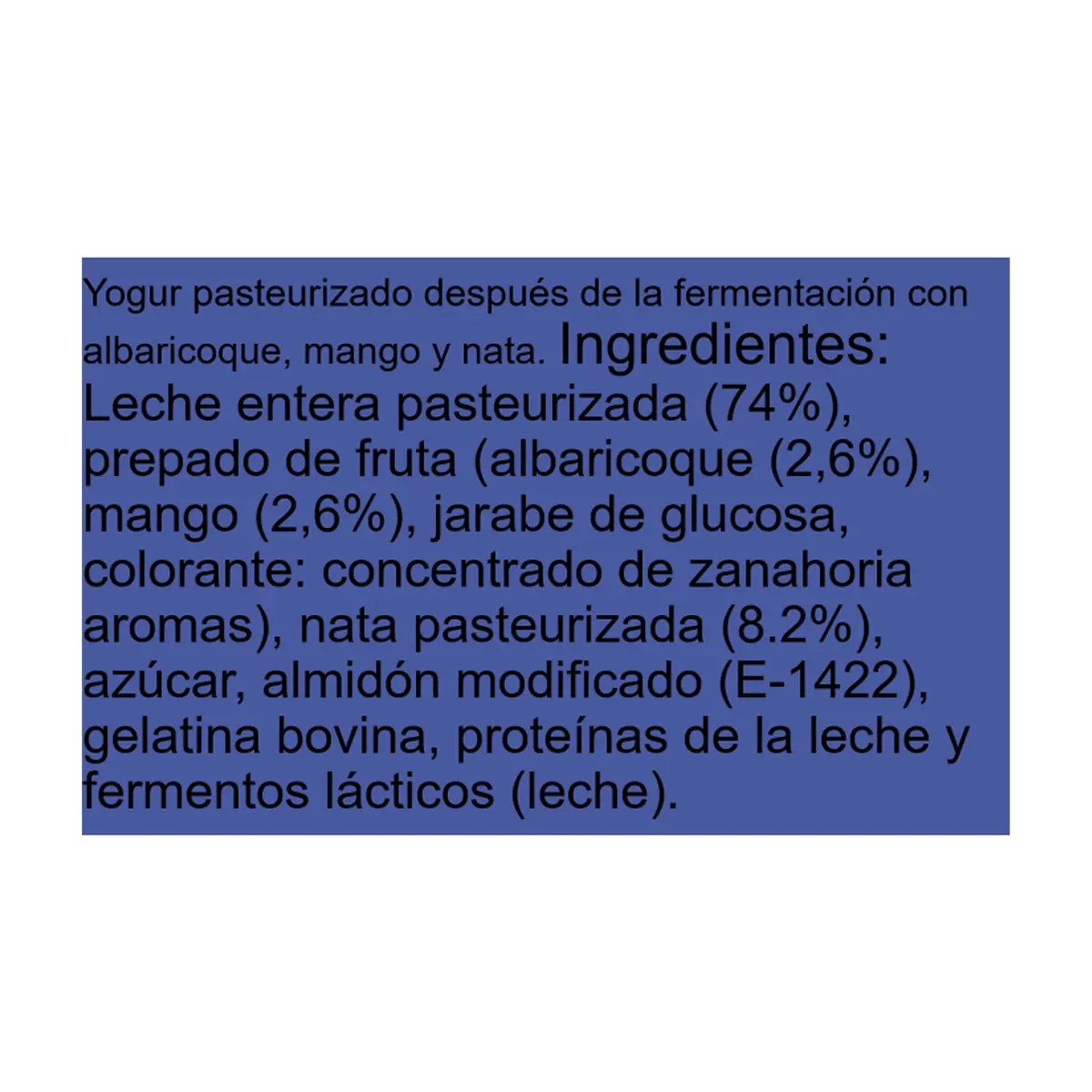Yogur cremoso pasteurizado después de la fermentación con albaricoque, mango y nata Pascual (4 x 120 g / 4.23 oz) - Miniatura 3