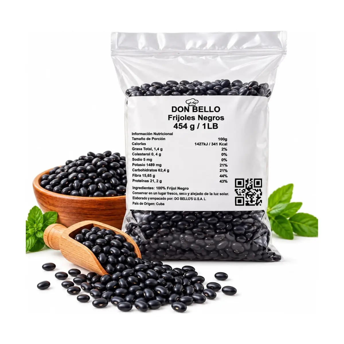 Frijoles negros Don Bello (454 g / 1 lb) - Thumbnail 4