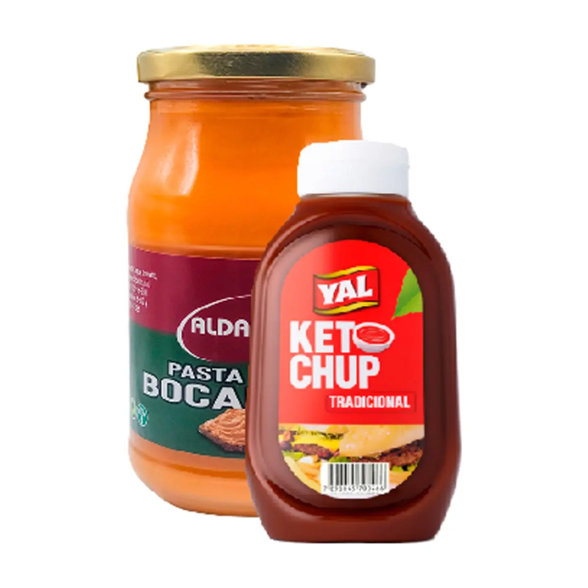 Ketchup tradicional Val (400 g / 14.11 oz) + Pasta para bocaditos Aldaketa (465 ml)