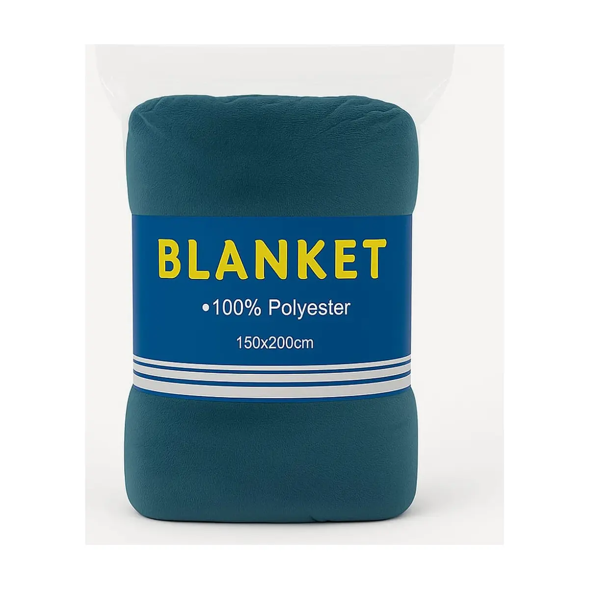Colcha 100 % poliéster color azul oscuro LGCL (150 cm x 200 cm) - Imagen 1