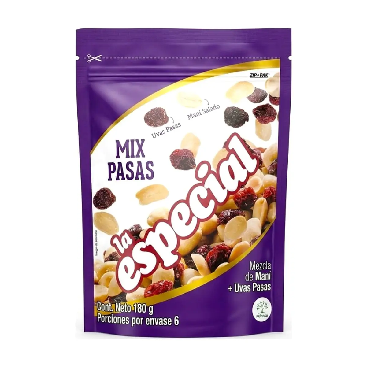 Mezcla de maní salado y uvas pasas La especial (180 g / 6.35 oz)