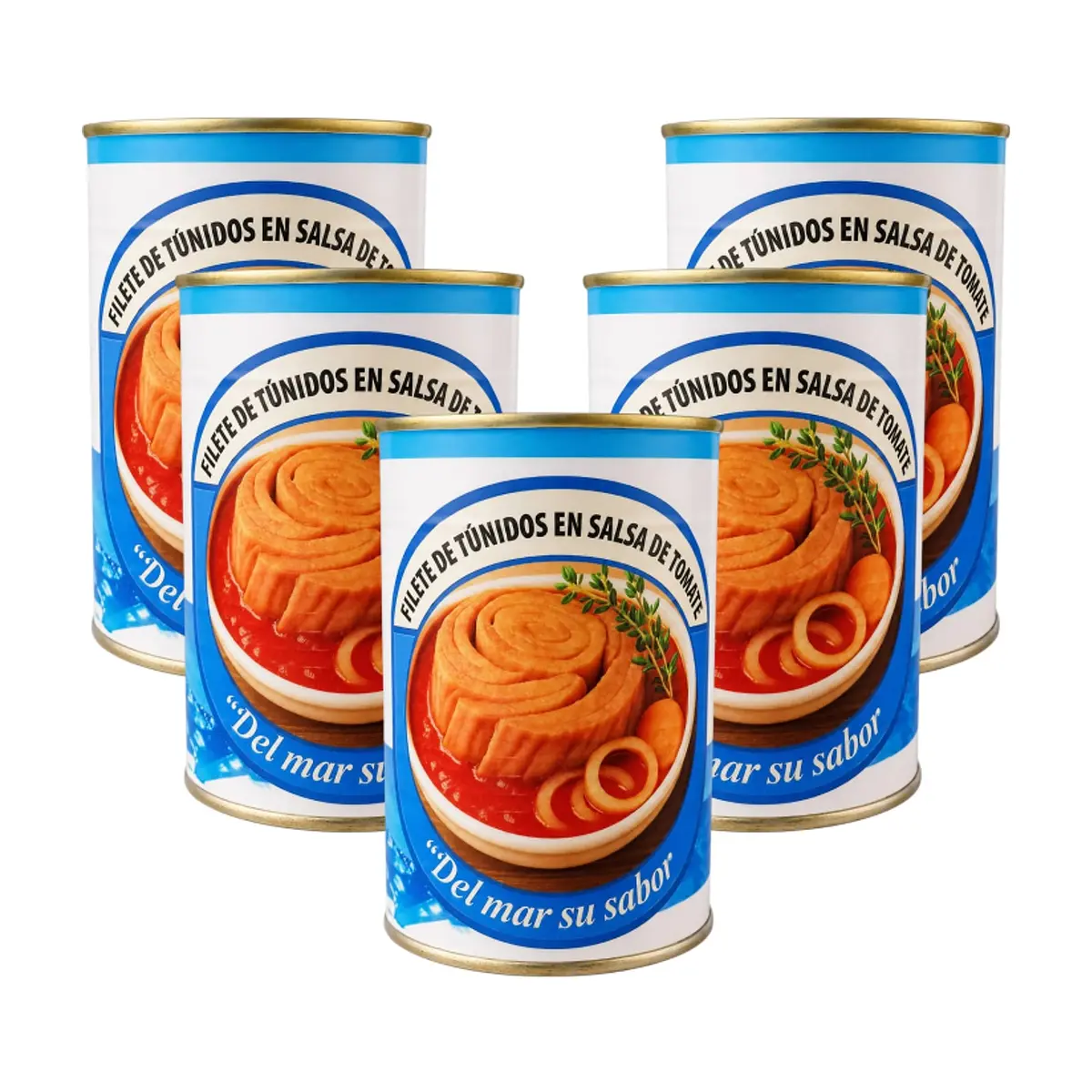 Filete de túnidos en salsa de tomate Valcatá SURL (5 x 400 g / 14.11 oz)