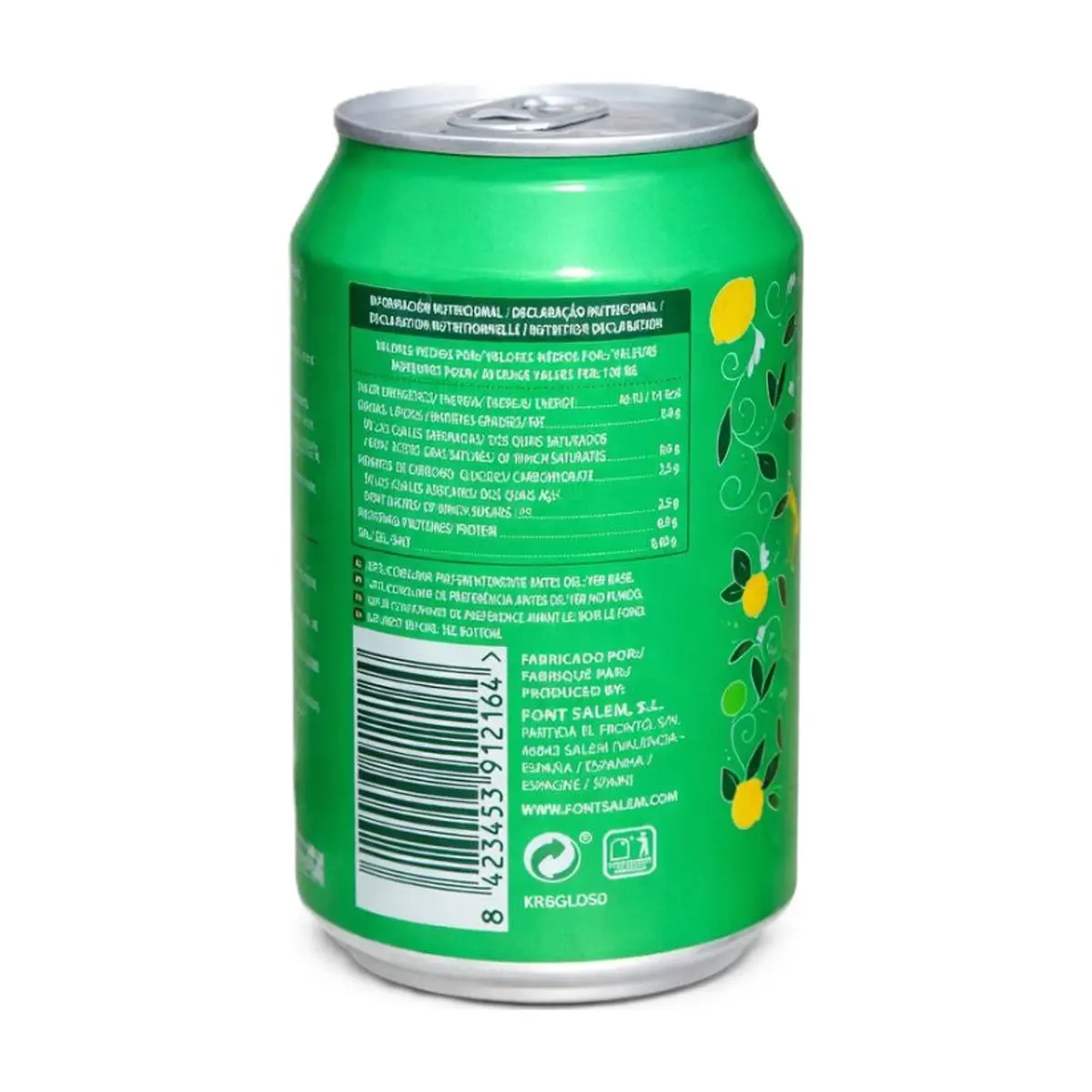 Bebida refrescante sabor a lima-limón Del Sol (330 ml) - Miniatura 2
