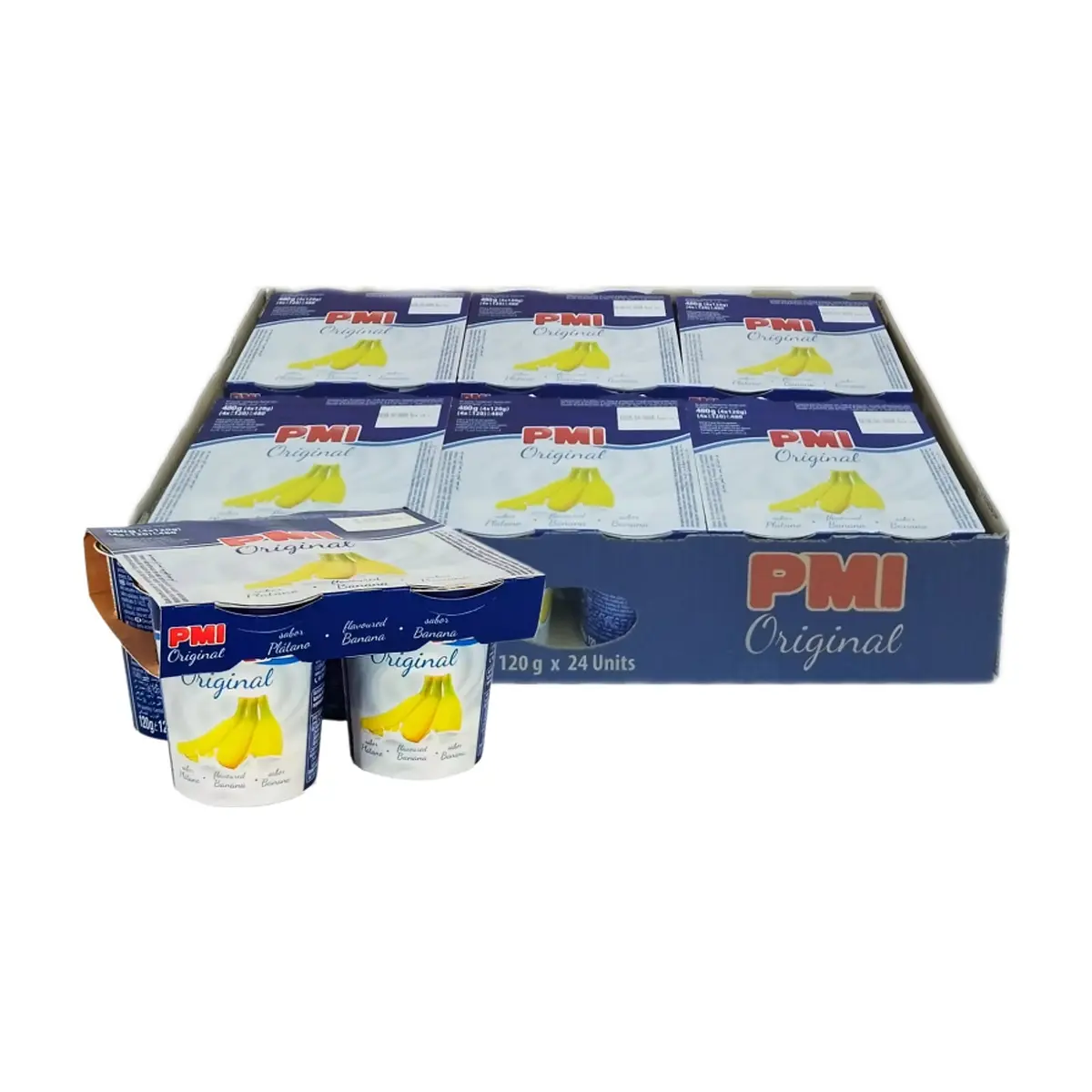 Yogurt sabor plátano Pmi Original (24 x 120 g / 4.23 oz)