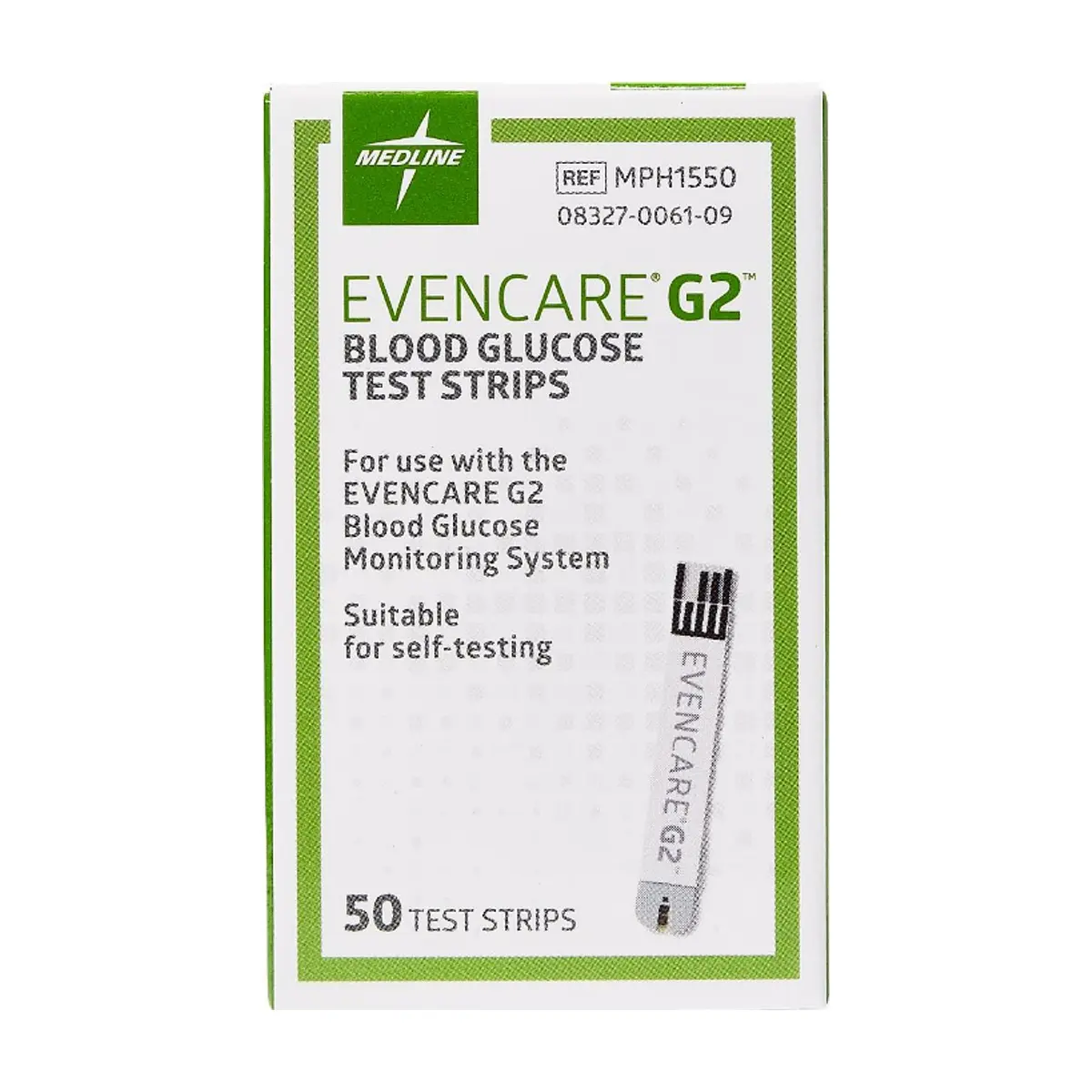 Tiras reactivas de glucosa en sangre EvenCare G2 Medline (50 U) - Thumbnail 2