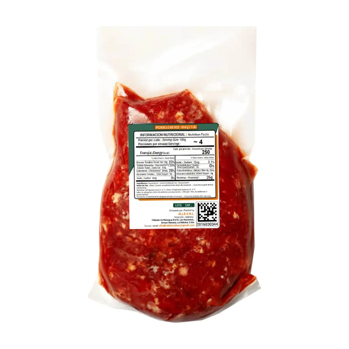Picadillo de res 20% grasa ALLÁ (454 g / 1 lb) - Miniatura 9