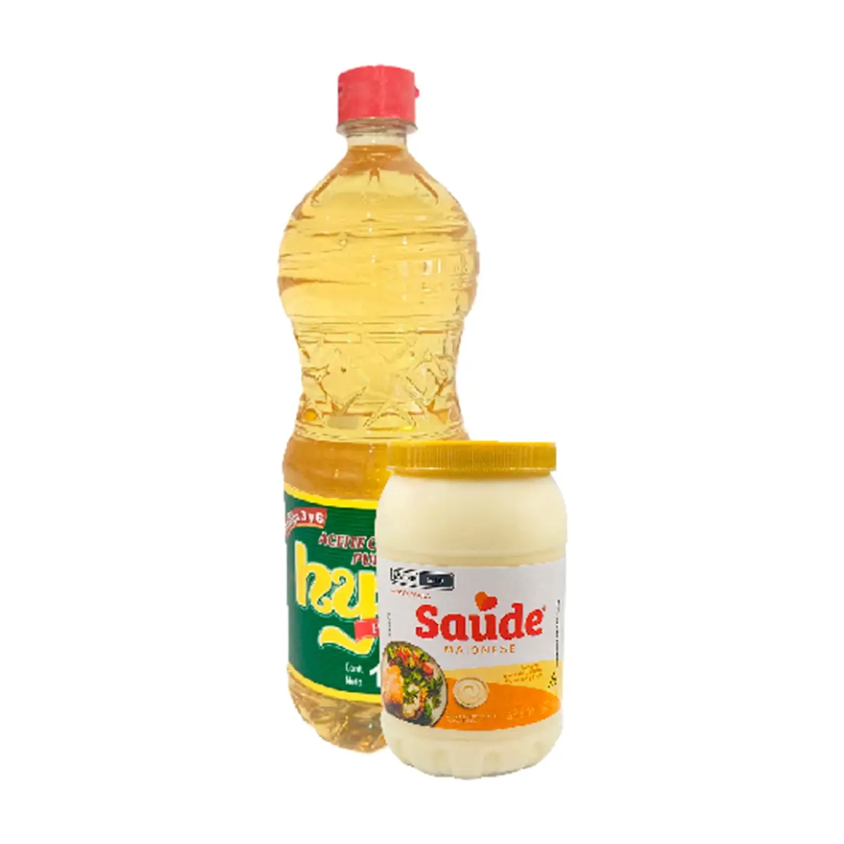 Aceite de soya puro Hysa (1 L) + Mayonesa Saude (483 ml)