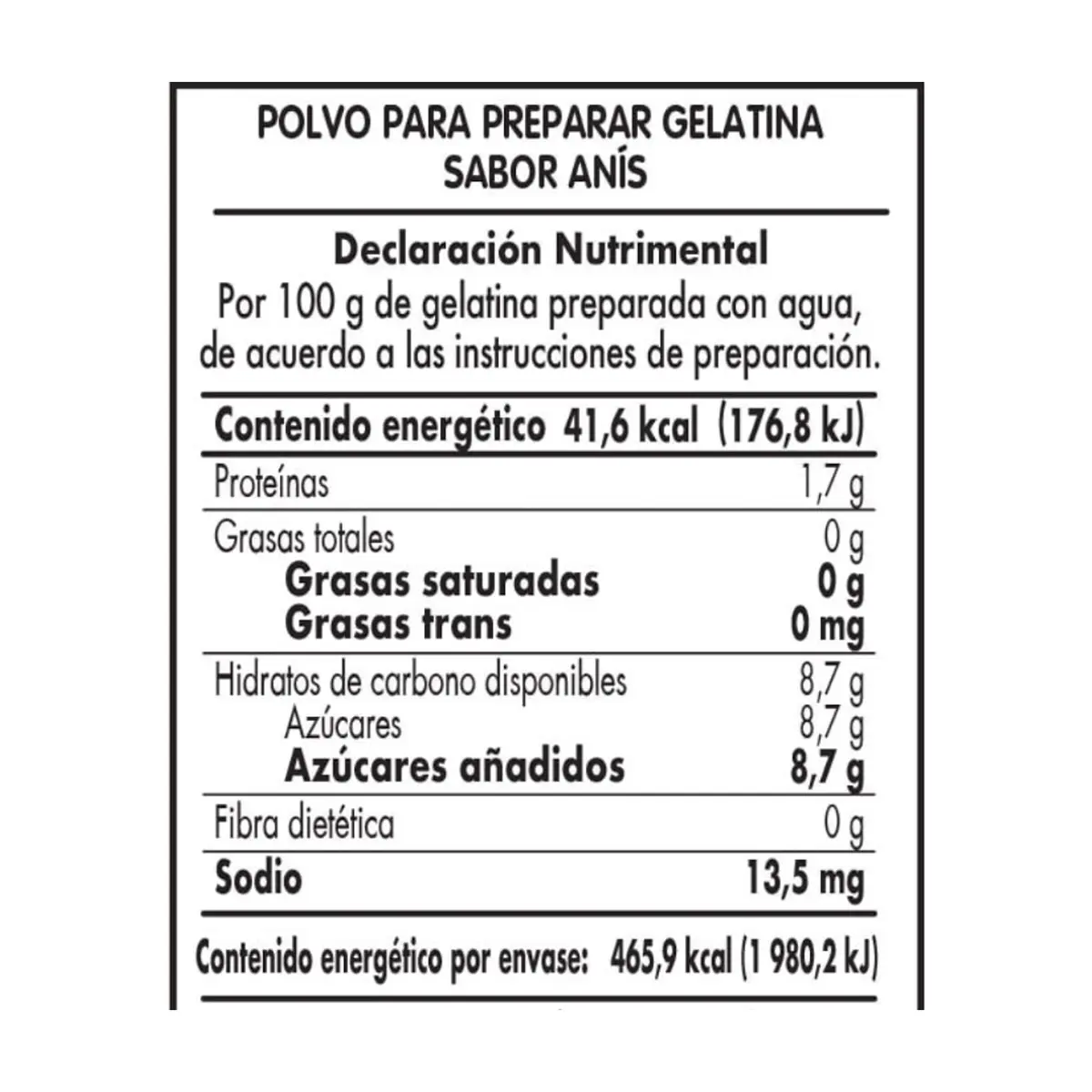 Gelatina de sabor anís D'Gari (120 g / 4.23 oz) - Thumbnail 4