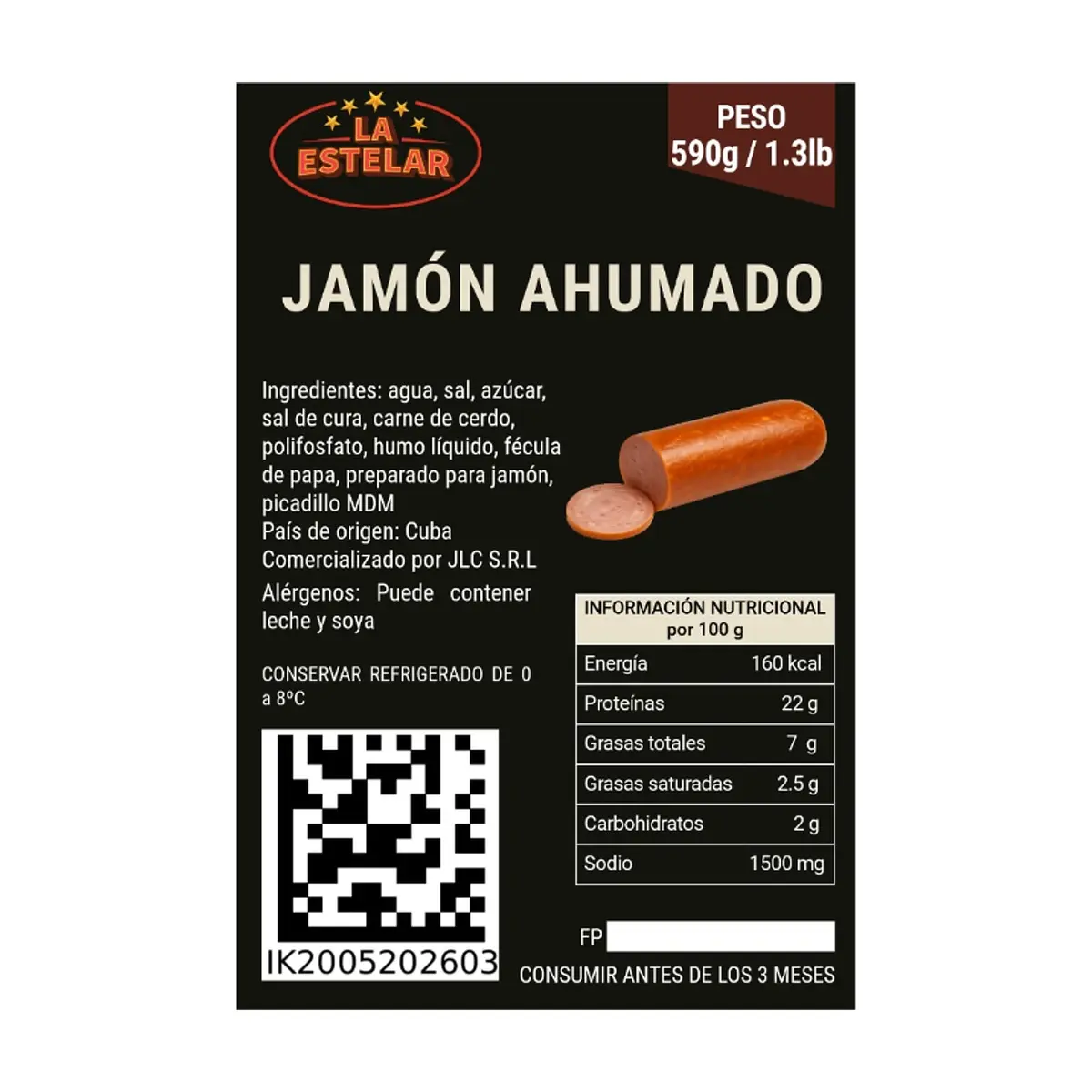 Jamón ahumado La Estelar (590 g / 1.3 lb) - Miniatura 2
