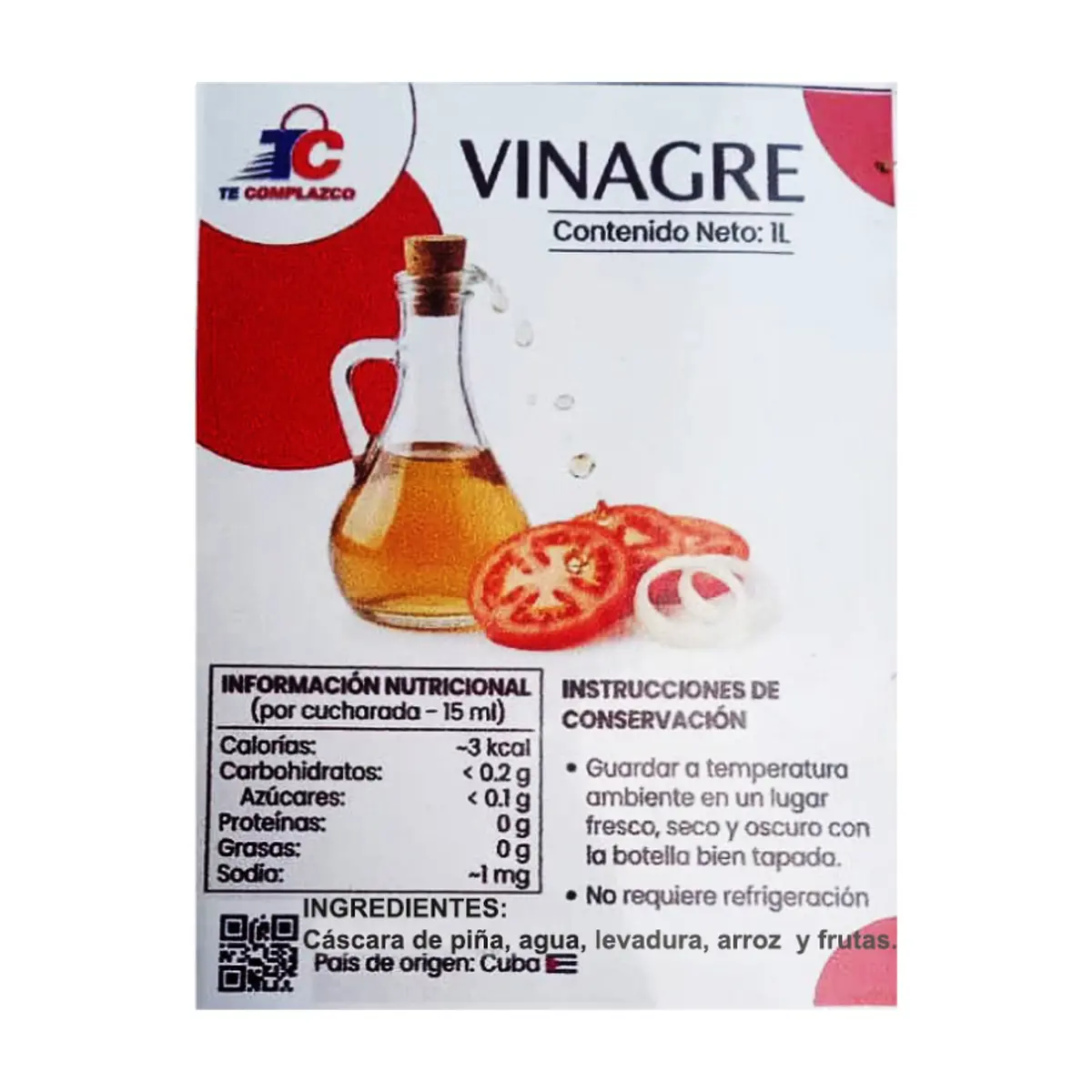 Vinagre Te Complazco (1 L) - Thumbnail 3