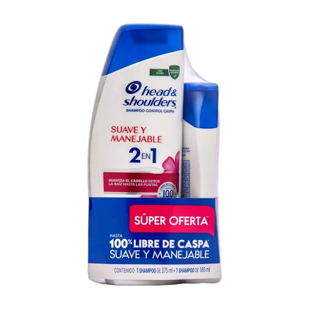 Set de 2 champús anticaspa suave y manejable 2 en 1 Head & Shoulders