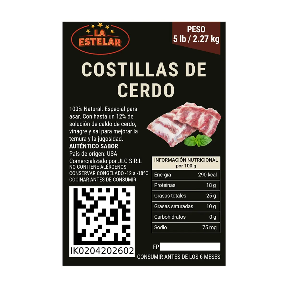 Costillas de cerdo La Estelar (2.27 kg / 5 lb) - Thumbnail 2