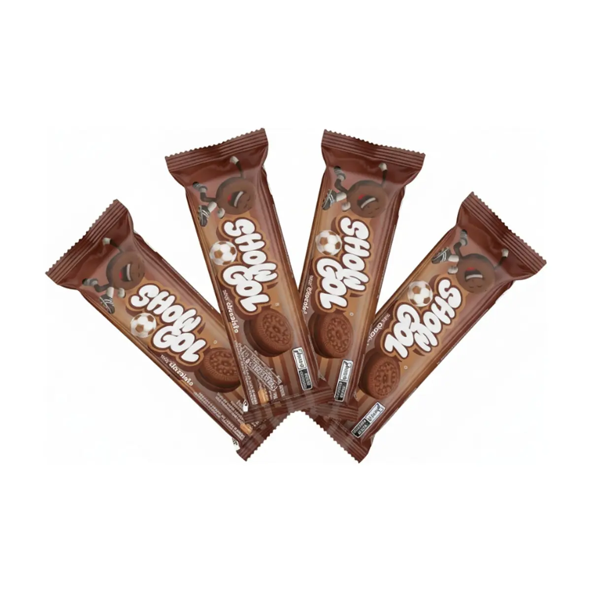 Galletas de chocolate rellenas con crema sabor a chocolate Show Gol (4 x 76 g / 2.68 oz)