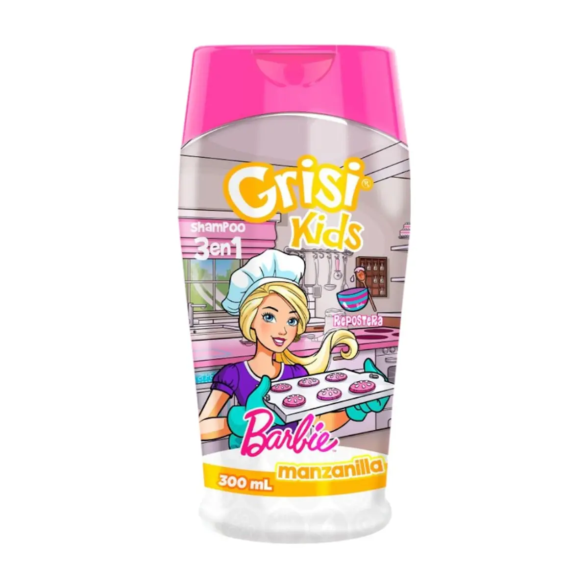 Champú infantil 3 en 1 Barbie Repostera Grisi Kids (300 ml) - Thumbnail 3