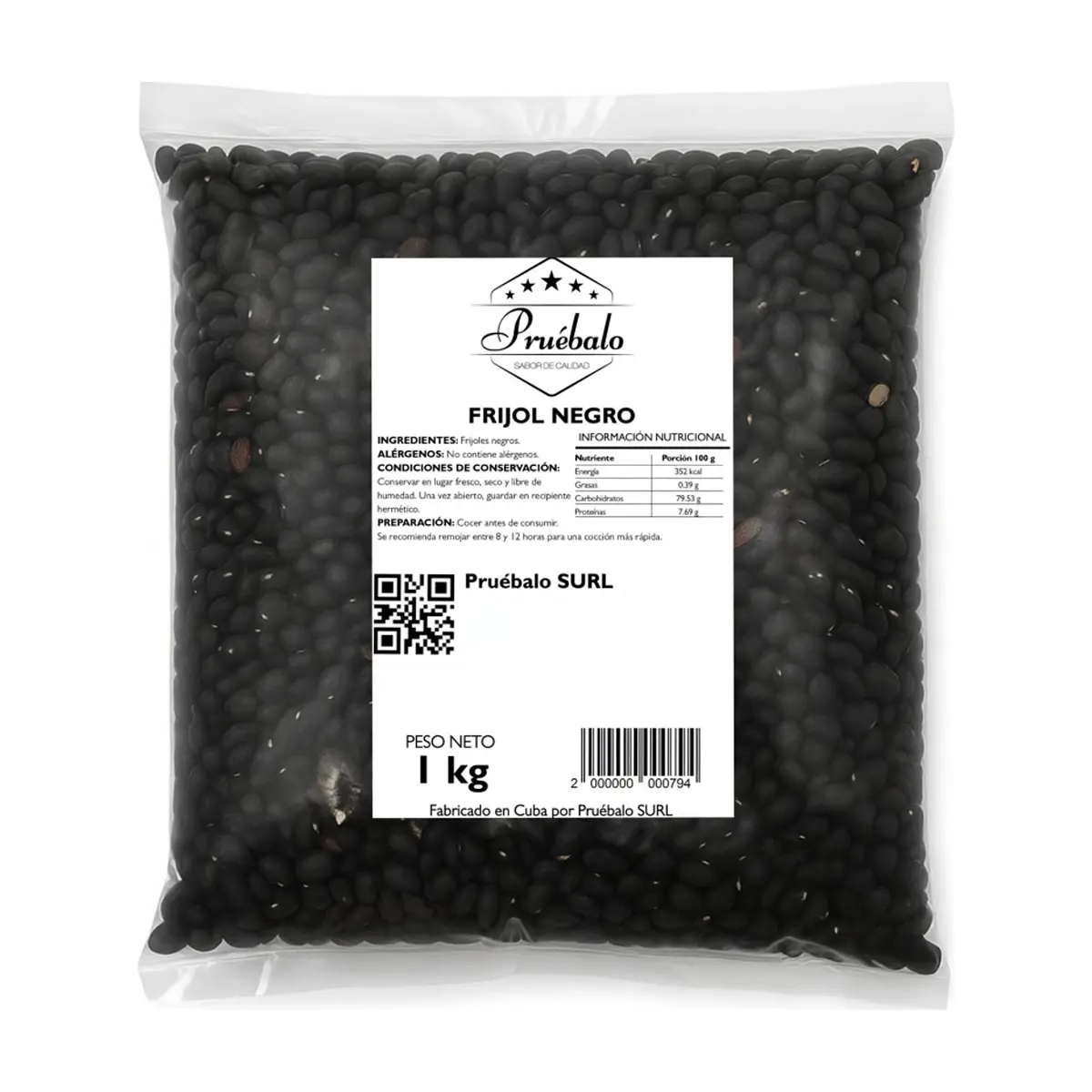 Frijol negro Pruébalo (1 kg / 2.2 lb)