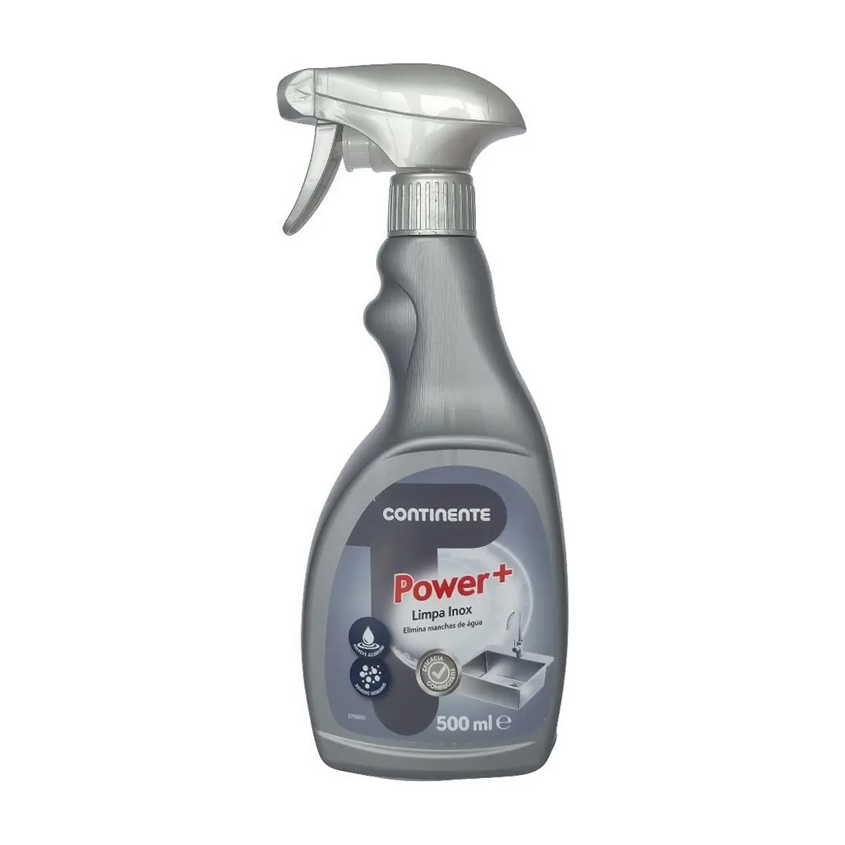 Limpiador en spray para acero inoxidable Power+ Continente (500 ml / 16.9 fl oz)