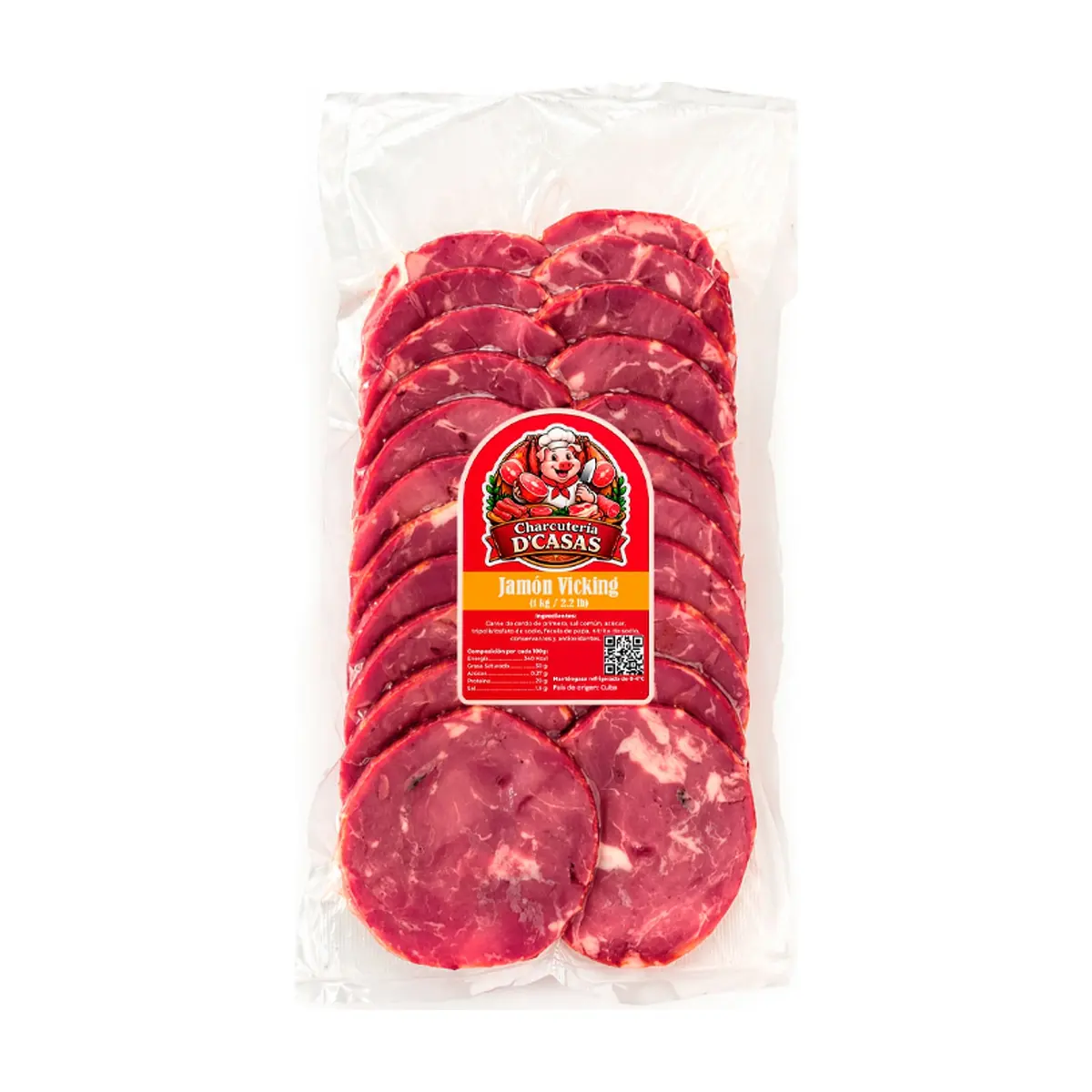 Jamón vicking lasqueado D'Casas (1 kg / 2.2 lb) - Miniatura 1