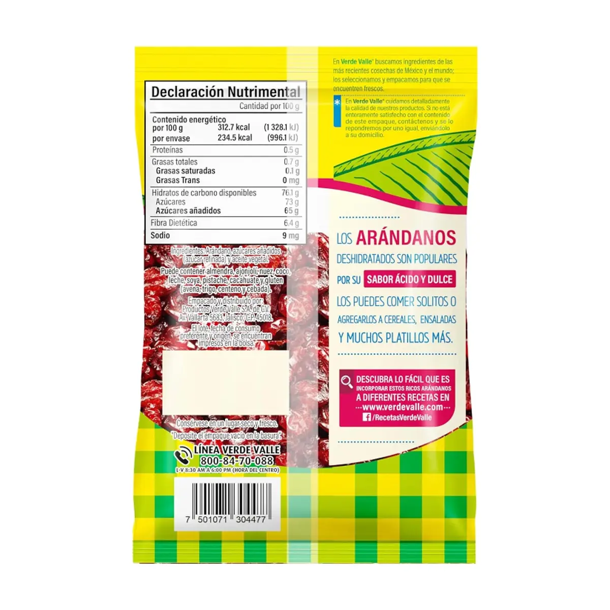 Arándano deshidratado Verde Valle (75 g / 2.64 oz) - Thumbnail 2