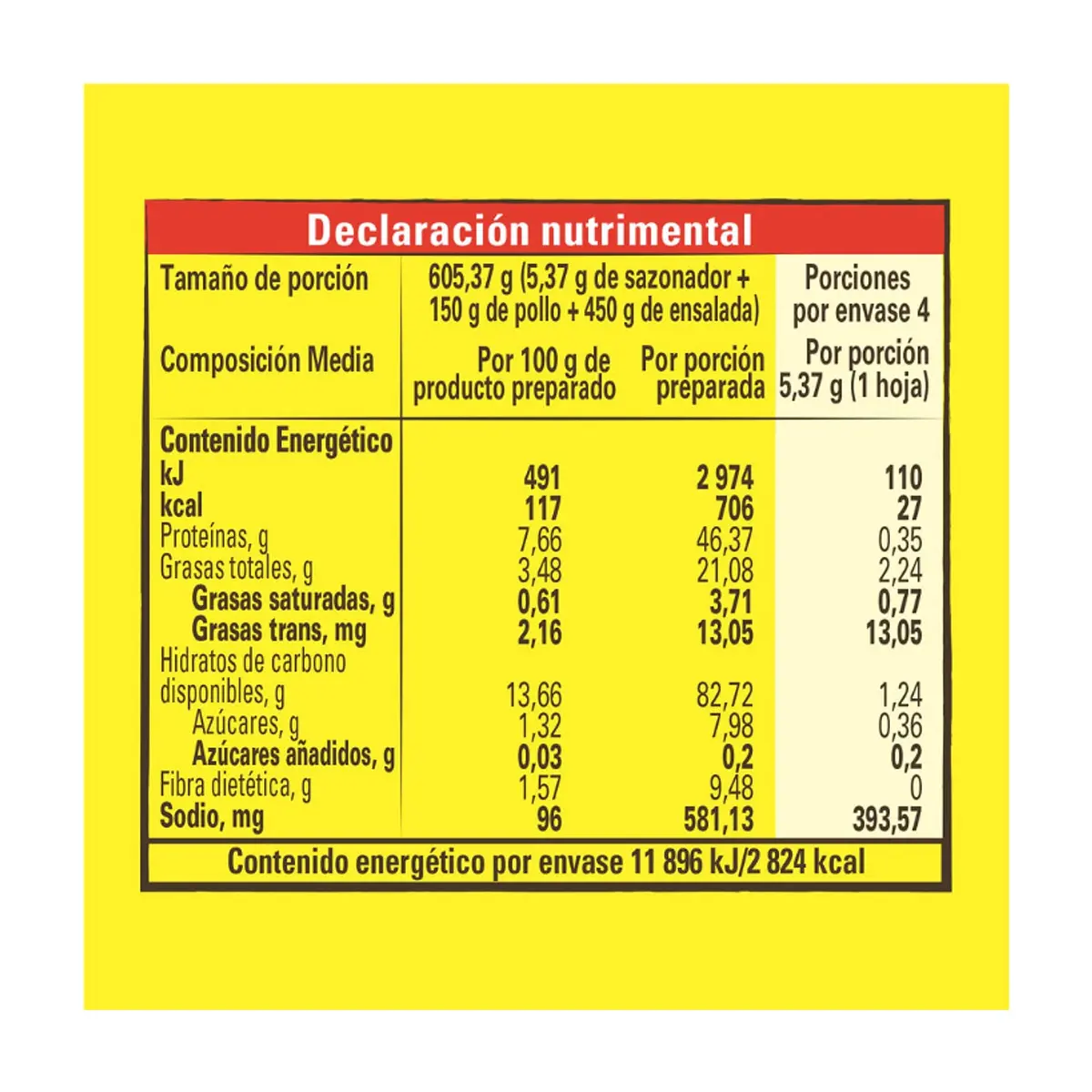 Hojas con sazonador en polvo con tomate y especias Maggi (21.5 g) - Miniatura 4