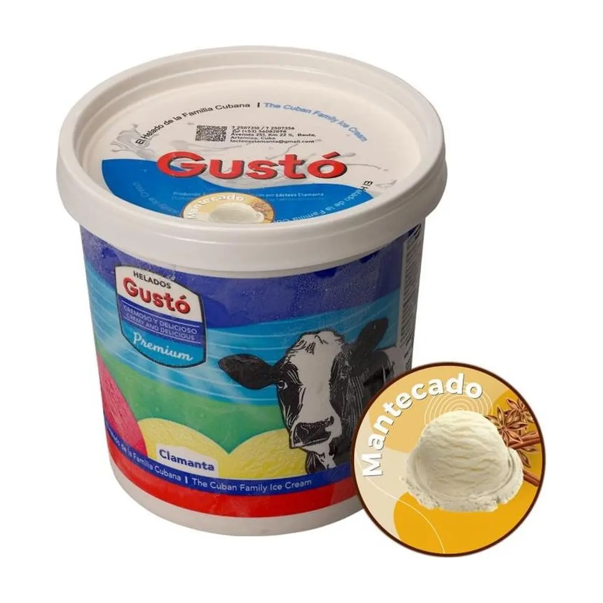 Helado Premium de mantecado Gustó (1 L) - Thumbnail 2
