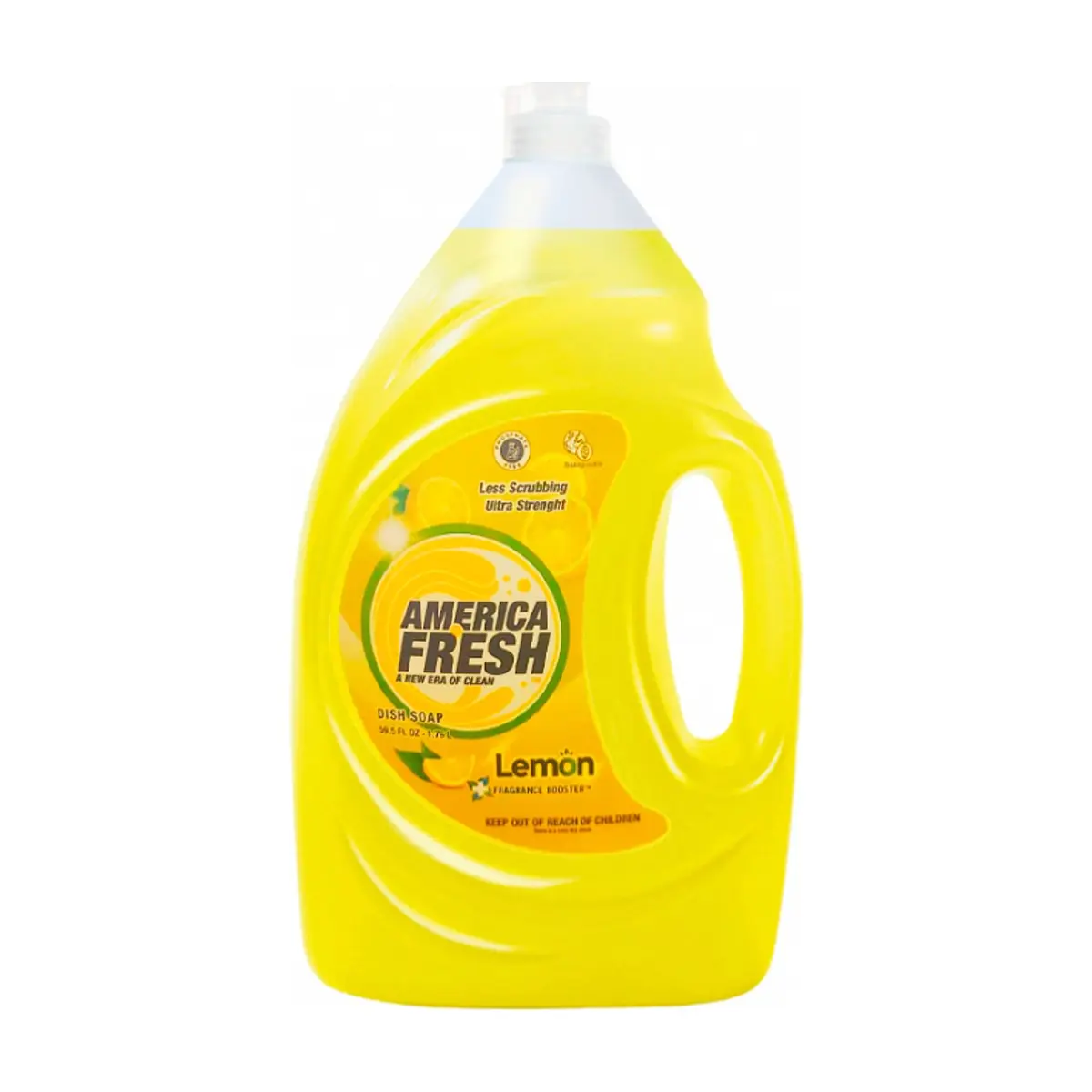 Detergente lavavajillas ultra amarillo aroma a limón America Fresh (1.76 L / 59.5 fl oz) - Imagen 1