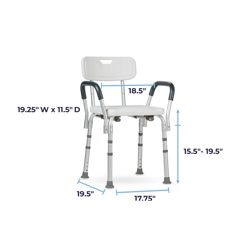 Silla de ducha con respaldo Drive Medical - Miniatura 2